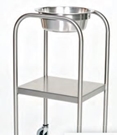 Stainless Steel Single Bowl Ring Stand with Shelf 